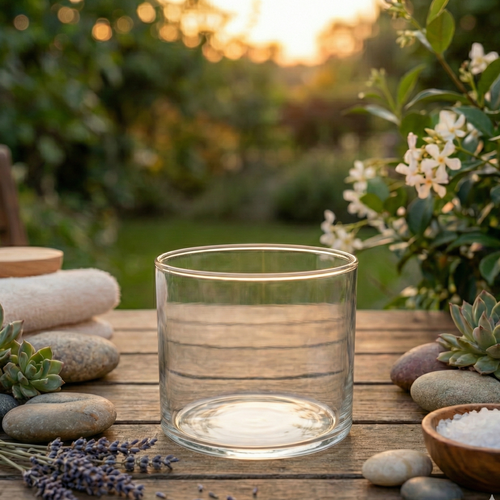 SUKŪN Premium Textured Glass Candle Vessel